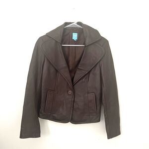 Barney’s CoOp Lambskin Leather Brown Jacket
